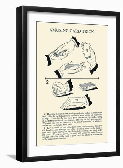 Amusing Card Trick-null-Framed Art Print