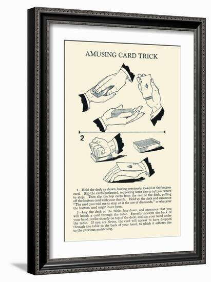 Amusing Card Trick-null-Framed Art Print