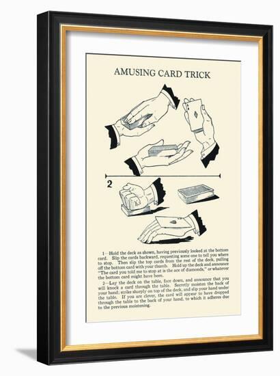 Amusing Card Trick--Framed Art Print