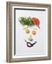 Amusing Face Made from Vegetables and Dill-null-Framed Photographic Print