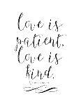 Love Is Patient Love Is Kind-Chalkboard-01-Amy Brinkman-Art Print