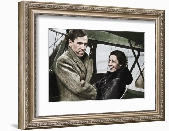 Amy Johnson, British aviator, about to set out for Cape Town, 1932-Unknown-Framed Photographic Print