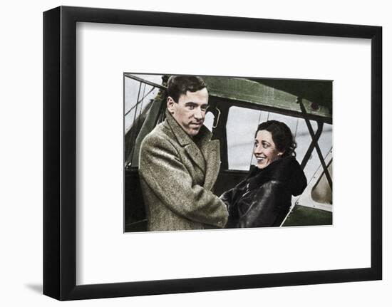 Amy Johnson, British aviator, about to set out for Cape Town, 1932-Unknown-Framed Photographic Print