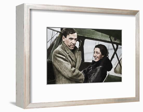 Amy Johnson, British aviator, about to set out for Cape Town, 1932-Unknown-Framed Photographic Print