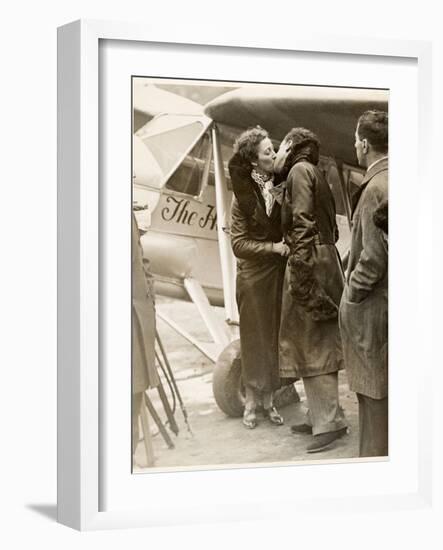 Amy Johnson, British Aviator Who Made Several Record Flights-null-Framed Photographic Print