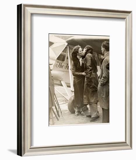 Amy Johnson, British Aviator Who Made Several Record Flights-null-Framed Photographic Print