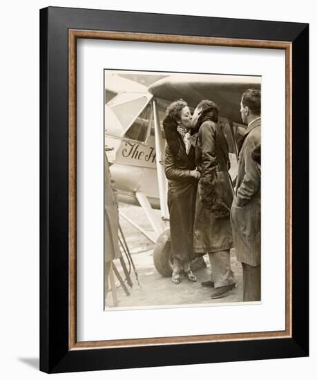 Amy Johnson, British Aviator Who Made Several Record Flights-null-Framed Photographic Print