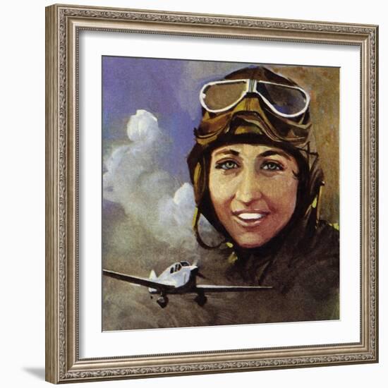Amy Johnson Who Flew from Croydon to Capetown-Ferdinando Tacconi-Framed Giclee Print