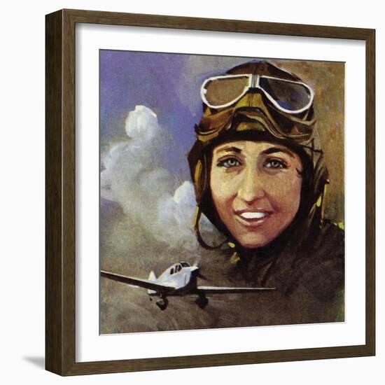 Amy Johnson Who Flew from Croydon to Capetown-Ferdinando Tacconi-Framed Giclee Print