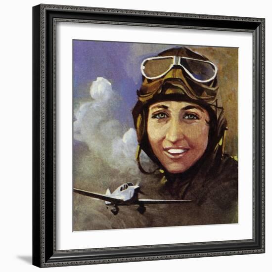 Amy Johnson Who Flew from Croydon to Capetown-Ferdinando Tacconi-Framed Giclee Print