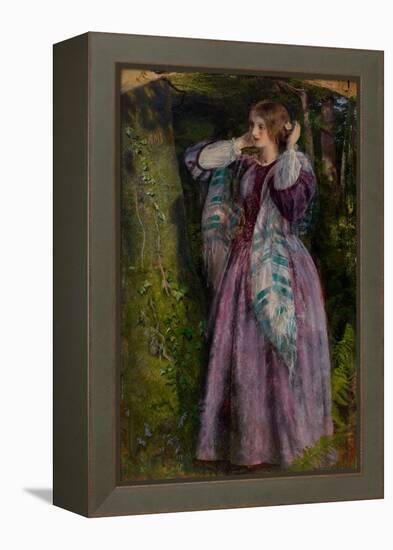 Amy, Study for 'The Long Engagement', 1859 (Oil on Panel)-Arthur Hughes-Framed Premier Image Canvas