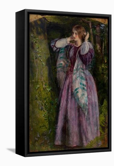 Amy, Study for 'The Long Engagement', 1859 (Oil on Panel)-Arthur Hughes-Framed Premier Image Canvas