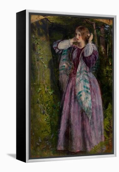 Amy, Study for 'The Long Engagement', 1859 (Oil on Panel)-Arthur Hughes-Framed Premier Image Canvas