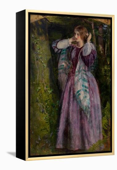 Amy, Study for 'The Long Engagement', 1859 (Oil on Panel)-Arthur Hughes-Framed Premier Image Canvas