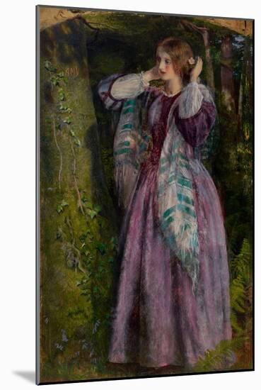 Amy, Study for 'The Long Engagement', 1859 (Oil on Panel)-Arthur Hughes-Mounted Giclee Print