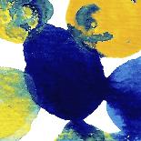 Yellow and Blue Abstract Flowing Paint-Amy Vangsgard-Giclee Print
