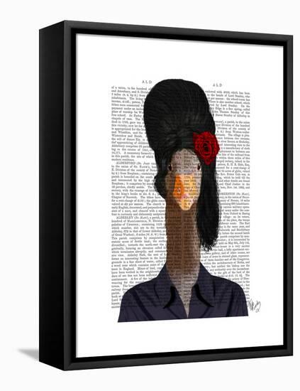 Amy Winehouse Goose-Fab Funky-Framed Stretched Canvas