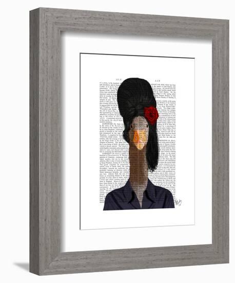 Amy Winehouse Goose-Fab Funky-Framed Art Print