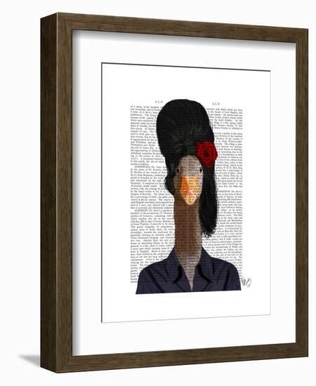 Amy Winehouse Goose-Fab Funky-Framed Art Print