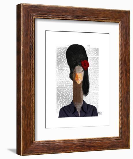 Amy Winehouse Goose-Fab Funky-Framed Art Print
