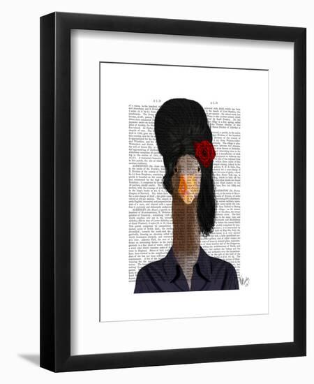 Amy Winehouse Goose-Fab Funky-Framed Art Print