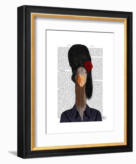 Amy Winehouse Goose-Fab Funky-Framed Art Print