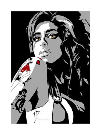 Amy Winehouse Art Print Emily Gray Art Com