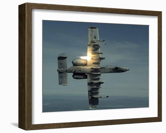 An A-10 Warthog Breaks Over the Pacific Alaska Range Complex During Live Fire Training-Stocktrek Images-Framed Photographic Print