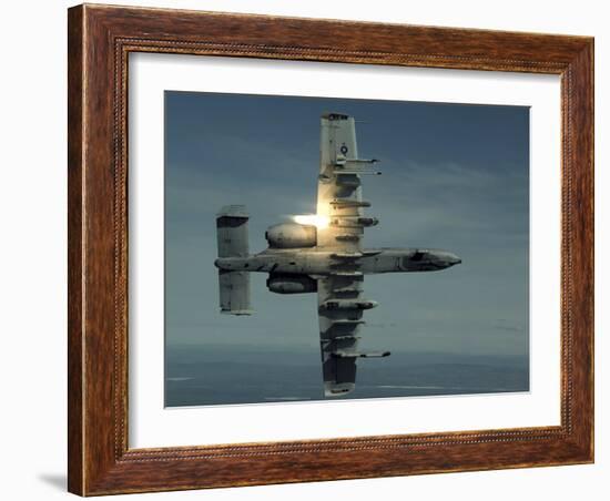 An A-10 Warthog Breaks Over the Pacific Alaska Range Complex During Live Fire Training-Stocktrek Images-Framed Photographic Print