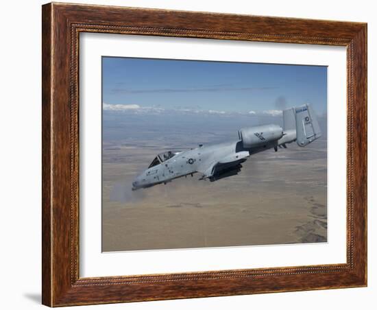 An A-10C Thunderbolt Fires Its 30mm Cannon-Stocktrek Images-Framed Photographic Print