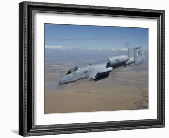 An A-10C Thunderbolt Fires Its 30mm Cannon-Stocktrek Images-Framed Photographic Print