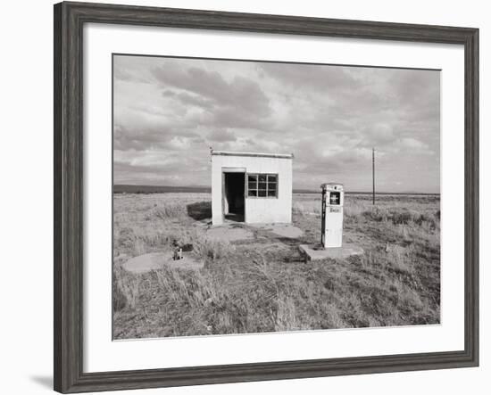 An Abandoned Gas Station-null-Framed Photographic Print