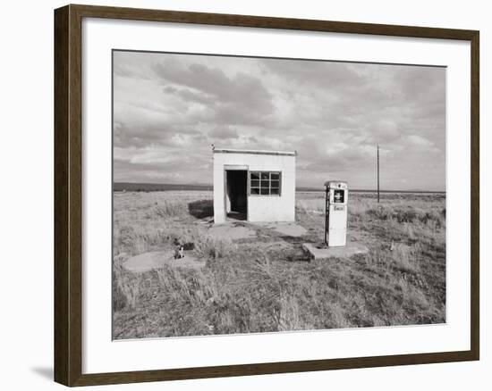 An Abandoned Gas Station-null-Framed Photographic Print