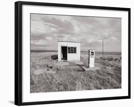 An Abandoned Gas Station-null-Framed Photographic Print