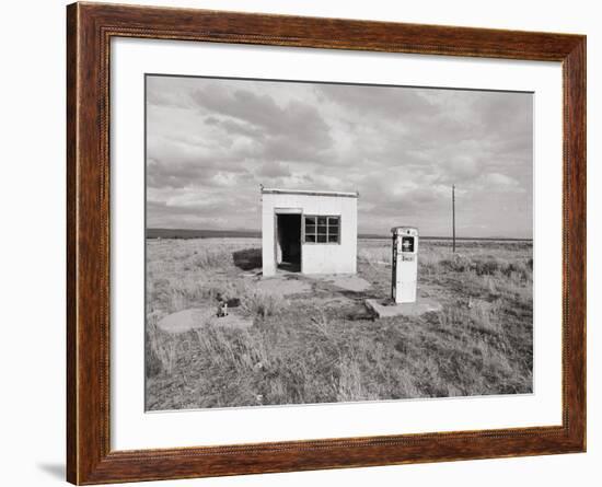 An Abandoned Gas Station-null-Framed Photographic Print