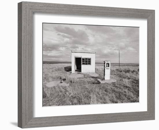 An Abandoned Gas Station-null-Framed Photographic Print