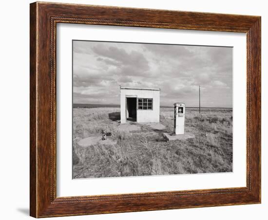 An Abandoned Gas Station-null-Framed Photographic Print