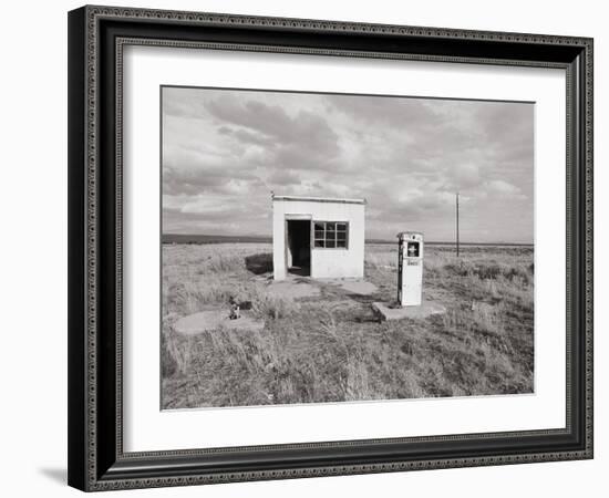 An Abandoned Gas Station-null-Framed Photographic Print