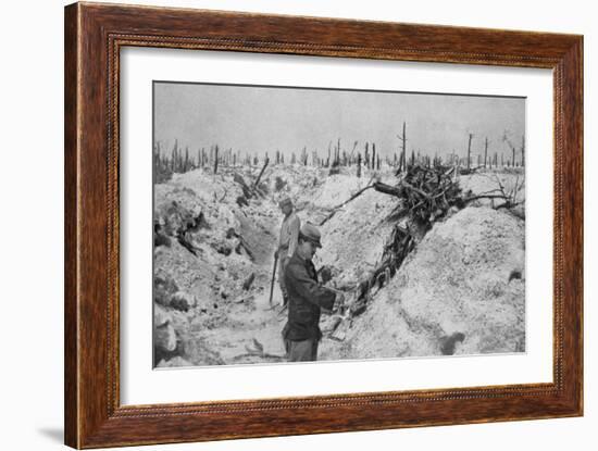 An Abandoned German Trench around Mesnil, Champagne, France, World War I, 1915-null-Framed Giclee Print