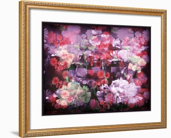 An Abstract Geometric Floral Montage Photographic Layer Work-Alaya Gadeh-Framed Photographic Print