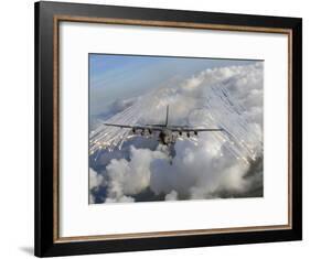 An AC-130U Gunship Jettisons Flares Over Florida-Stocktrek Images-Framed Photographic Print
