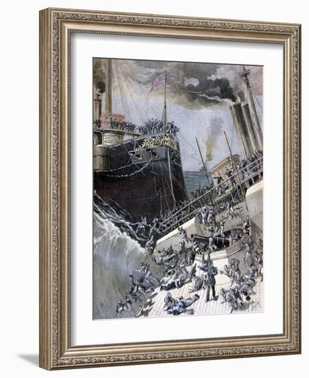 An Accident Aboard the 'Victoria, 22 June 1893-Henri Meyer-Framed Giclee Print