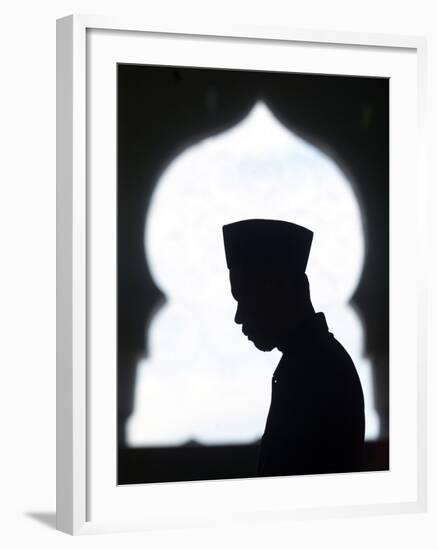 An Acehnese Man Says Ramadan Prayers-null-Framed Photographic Print