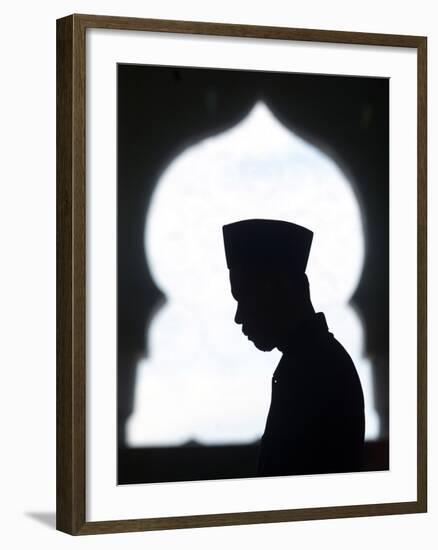 An Acehnese Man Says Ramadan Prayers-null-Framed Photographic Print