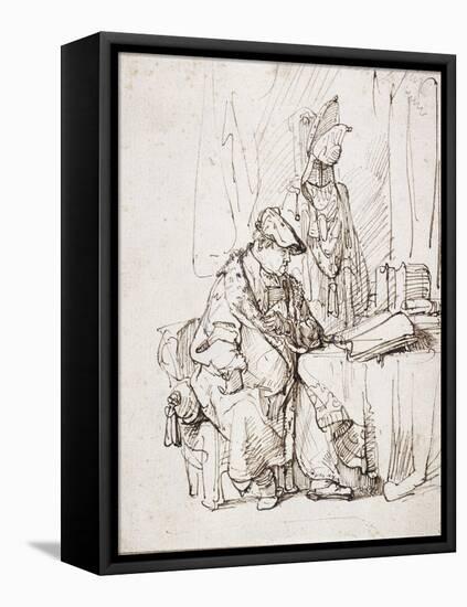 An Actor in His Dressing Room-Rembrandt van Rijn-Framed Premier Image Canvas