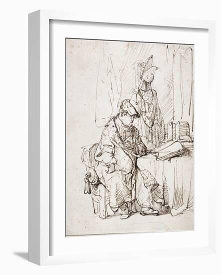 An Actor in His Dressing Room-Rembrandt van Rijn-Framed Giclee Print