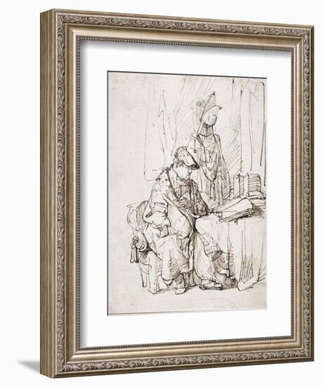 An Actor in His Dressing Room-Rembrandt van Rijn-Framed Giclee Print