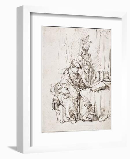 An Actor in His Dressing Room-Rembrandt van Rijn-Framed Giclee Print