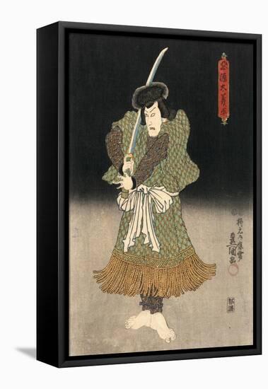 An Actor in the Role of Akugenta Yoshihra-Utagawa Kunisada-Framed Premier Image Canvas