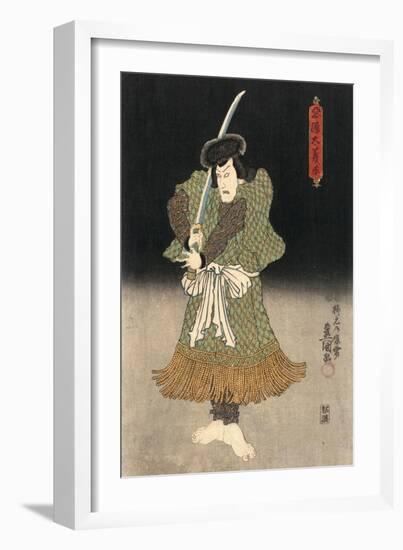 An Actor in the Role of Akugenta Yoshihra-Utagawa Kunisada-Framed Giclee Print